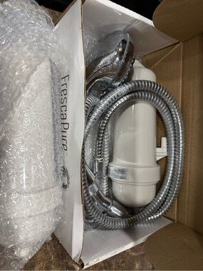 FrescaPure White Handheld Shower Filter and Hose